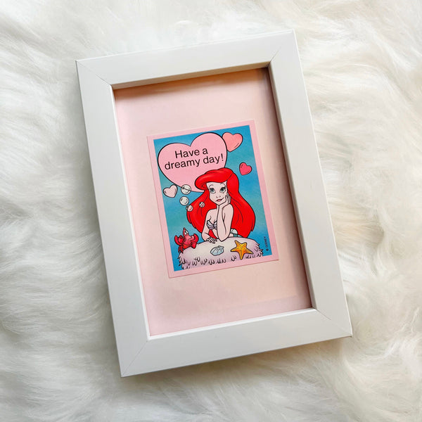 The Little Mermaid Framed Vintage Valentine