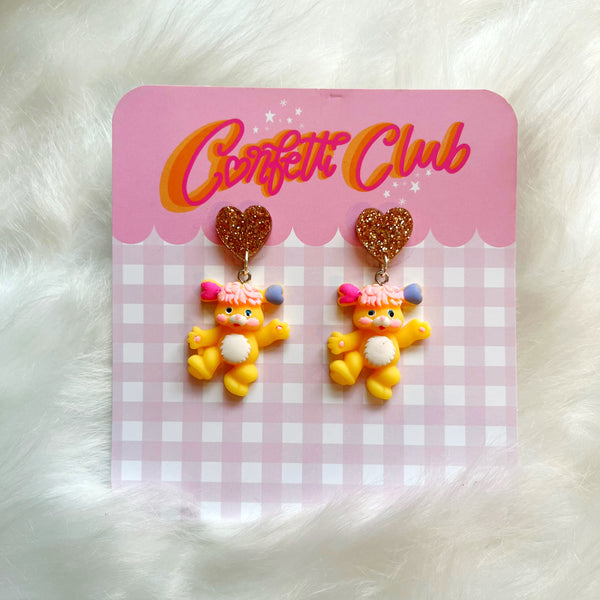 Popple Glitter Heart Earrings