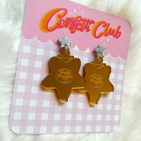 Gold Polly Star Earrings