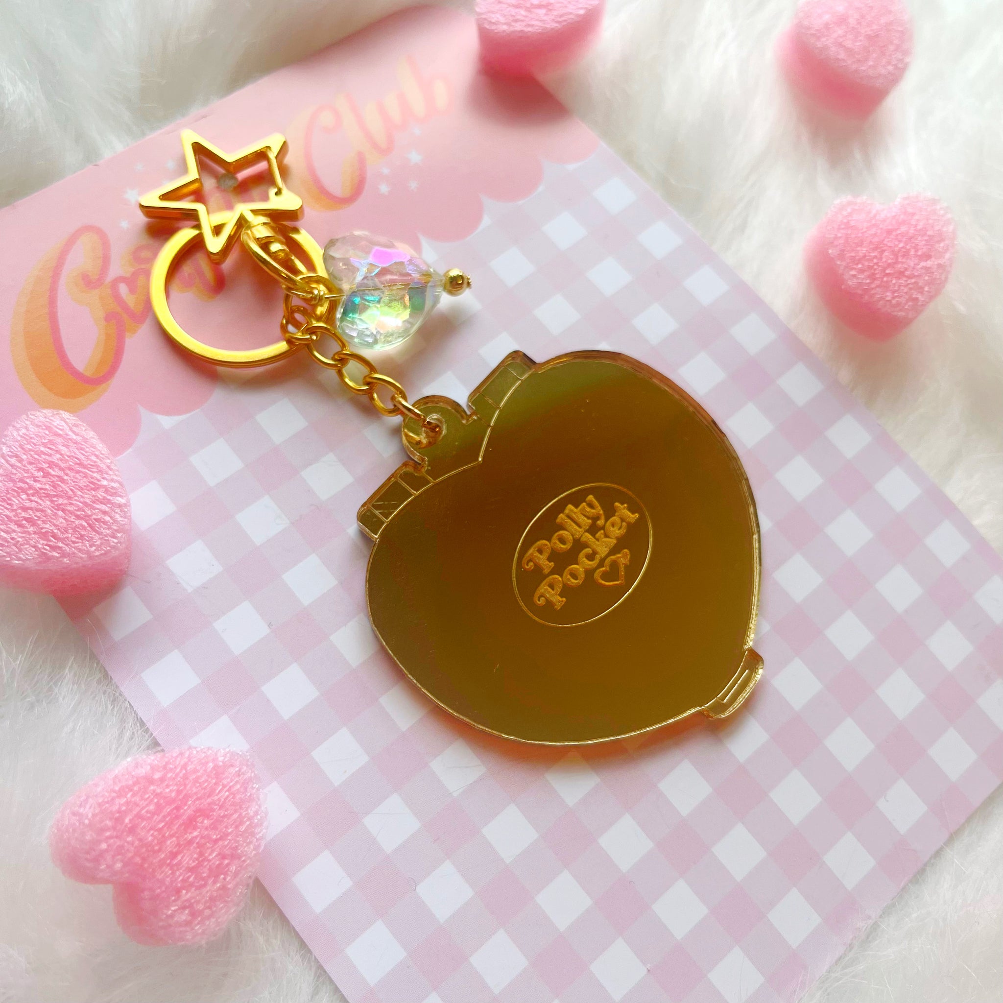 Gold Heart Polly Bag Charm