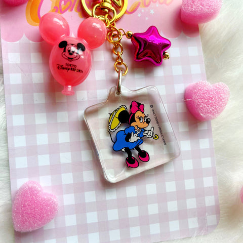 Pink Mouse Star Balloon Bag Charm