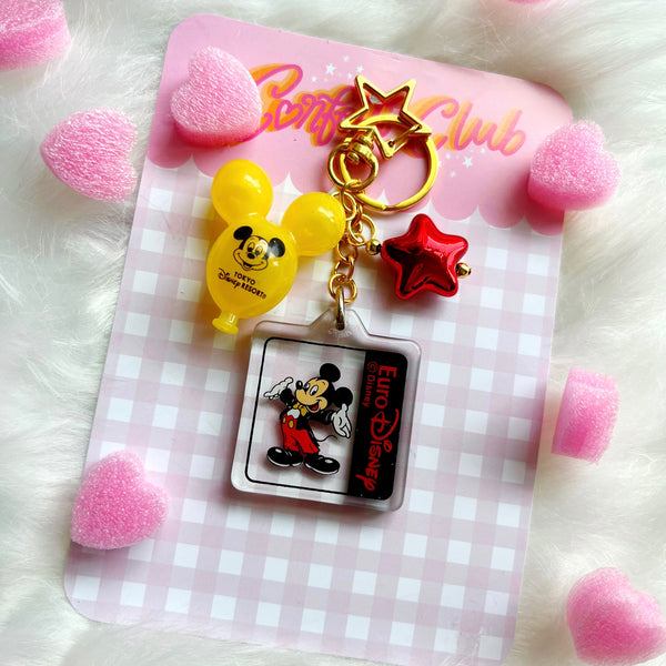 Red Mouse Star Balloon Bag Charm