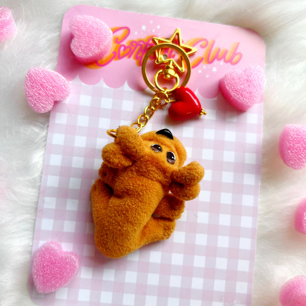 Pound Puppy Heart Bag Charm