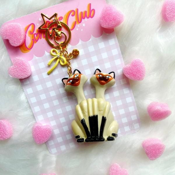 Siamese Cats Bag Charm