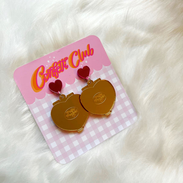 Gold Polly Heart Earrings