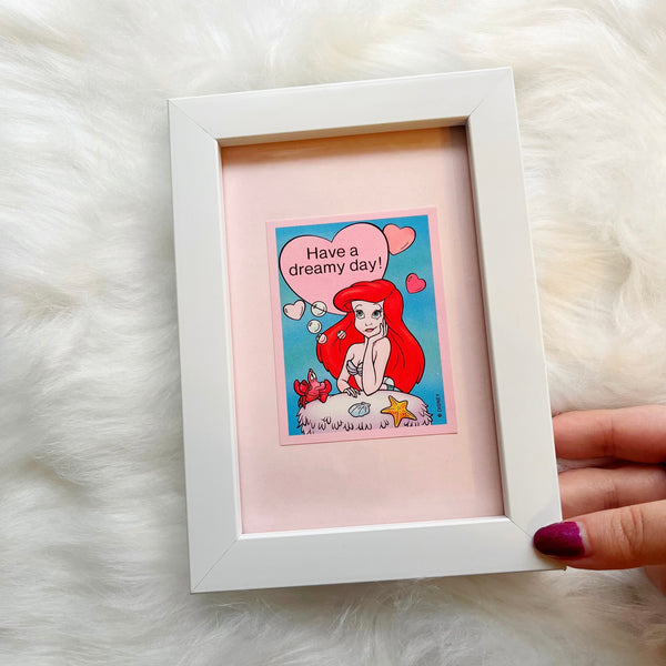 The Little Mermaid Framed Vintage Valentine