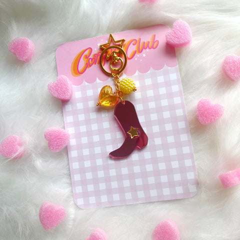 Pink Cowgirl Bag Charm