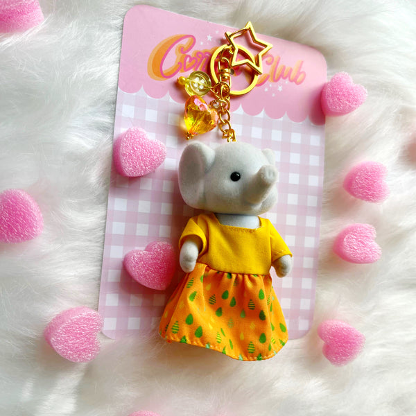 Orange Elephant Sylvanian Bag Charm