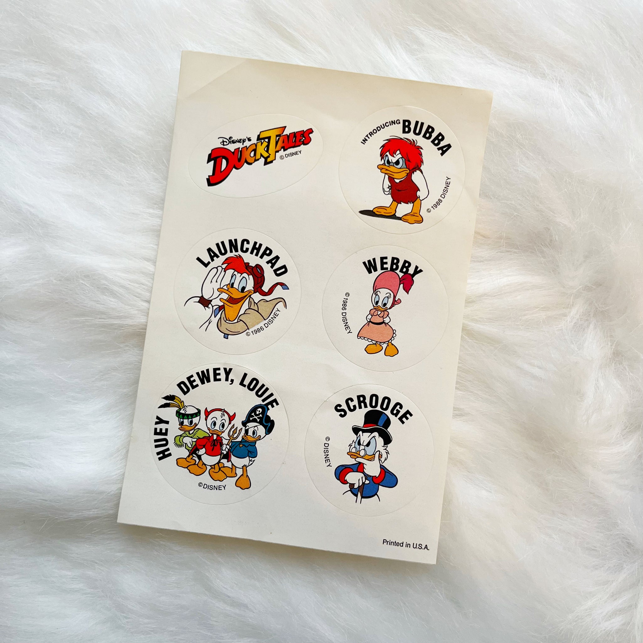 Vintage Ducktales Sticker Sheet