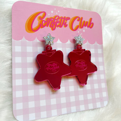 Pink Polly Star Earrings