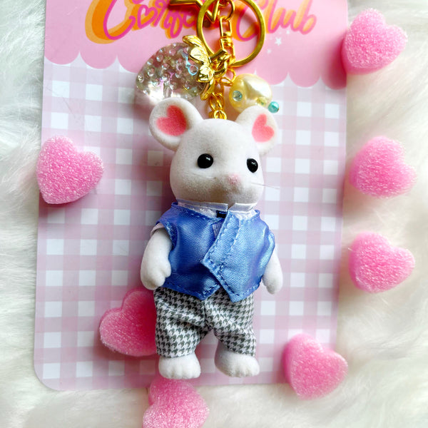 Baby Blue Sylvanian Mouse Bag Charm