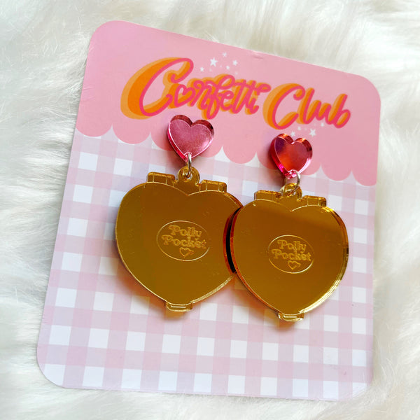 Gold Polly Heart Earrings