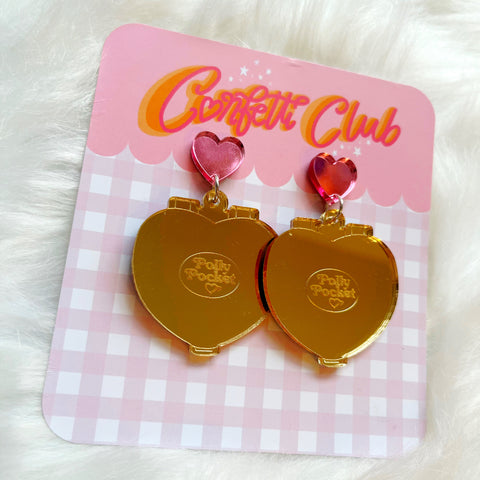 Gold Polly Heart Earrings