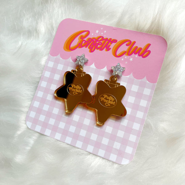 Gold Polly Star Earrings
