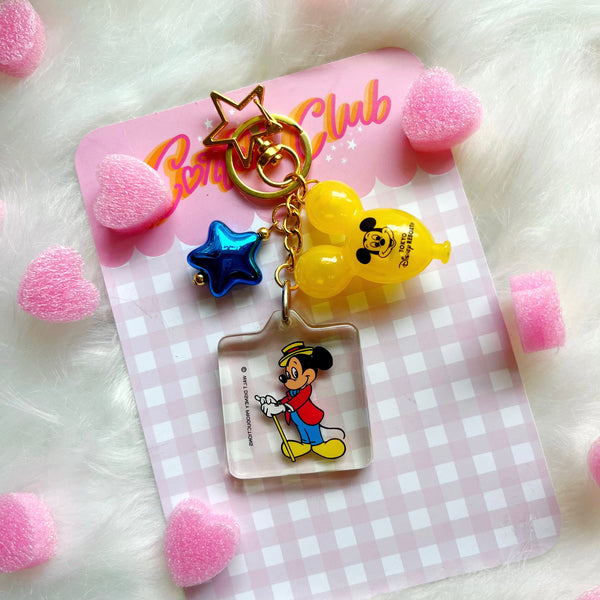 Blue Mouse Star Balloon Bag Charm