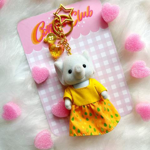 Orange Elephant Sylvanian Bag Charm
