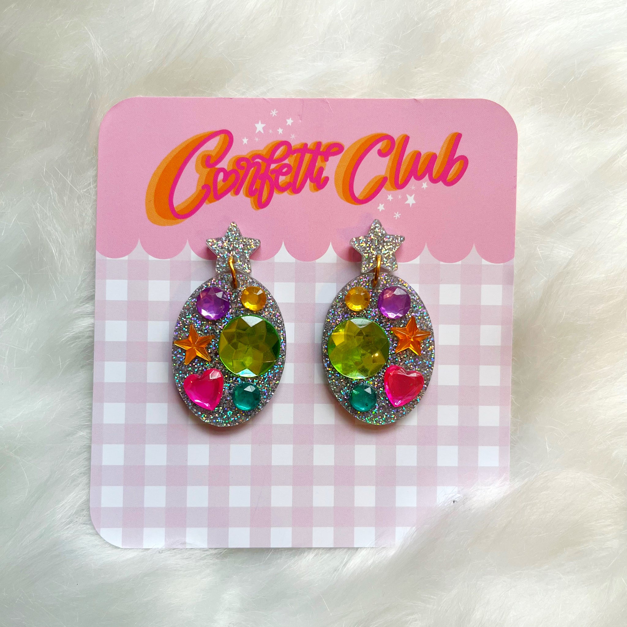 Glitter Star Gem Earrings