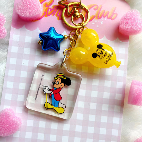 Blue Mouse Star Balloon Bag Charm
