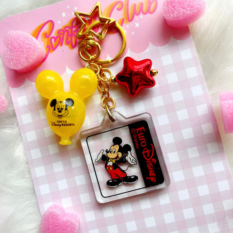 Red Mouse Star Balloon Bag Charm